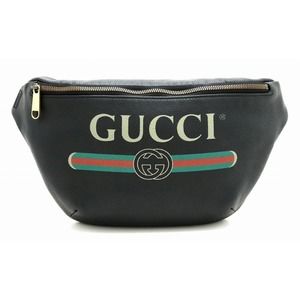 Gucci Gucci Print Belt Bag Leather Black